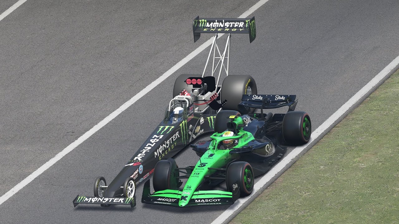 The FASTEST Racing on Earth - Sauber F1 vs NHRA Top Fuel Dragster at Monza