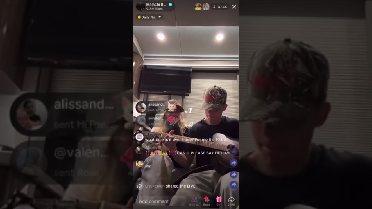 Freya singing and calling Malachi baby on his live❤️❤️