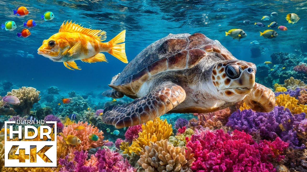 Аквариум мечты 4K — Спокойный подводный мир с красочными рыбками и звуками природы для сна.