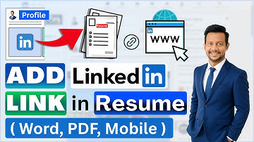 How to Add LinkedIn Profile Link in Resume (Word, PDF & Mobile) | Step by Step Guide