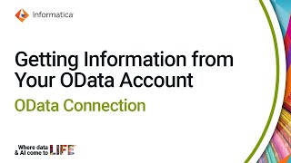 Getting Information from Your OData Account for an OData Connection
