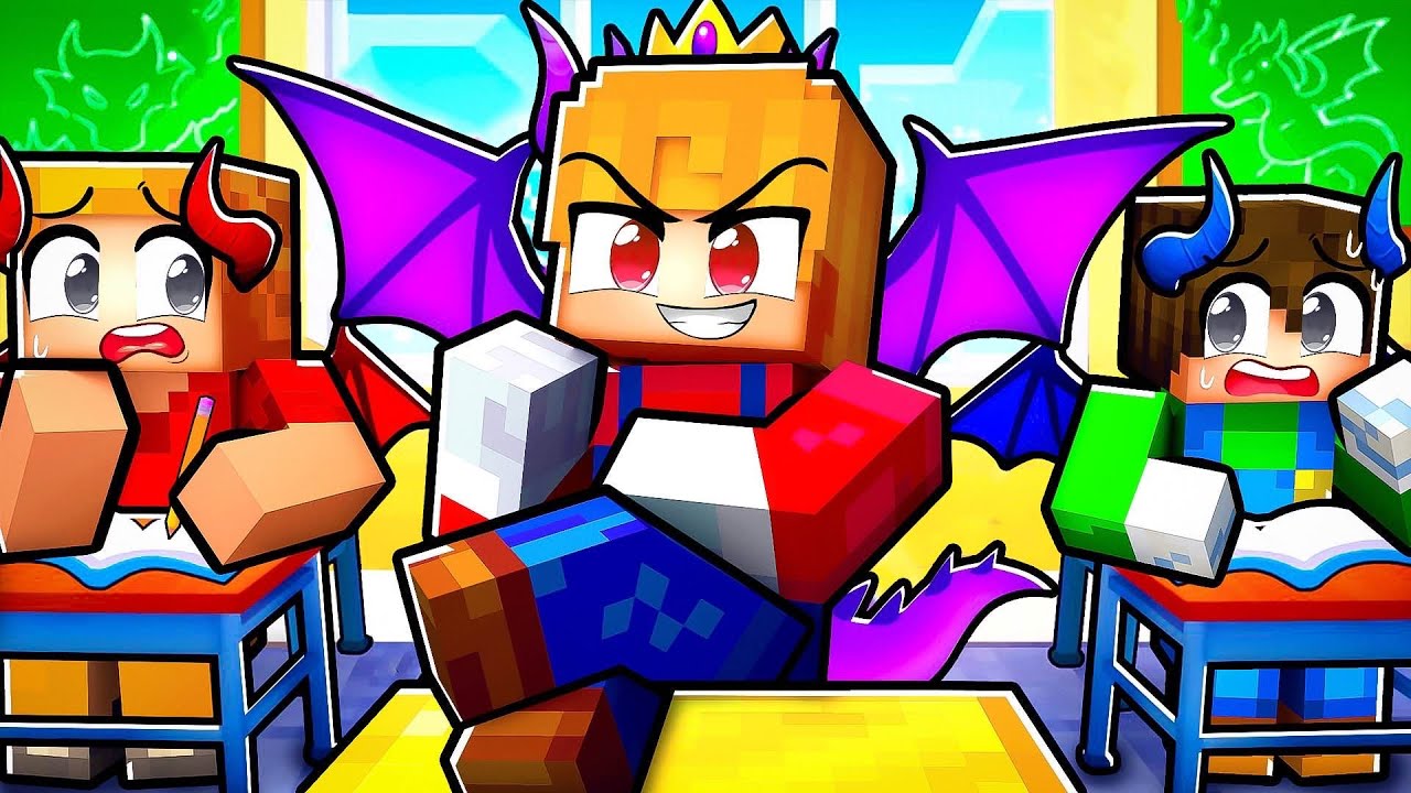 Souka va a l'ECOLE DRAGONS sur Minecraft !