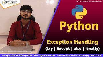 exception handling in Python in Hindi | try, except, else, finally in Python | Python 21st Lecture
