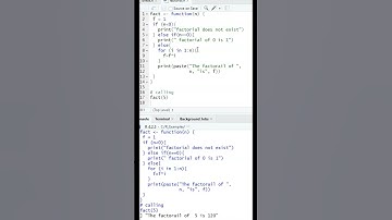Finding Factorial Using a Function in R #shorts #rprogrammingforbeginners #factorial