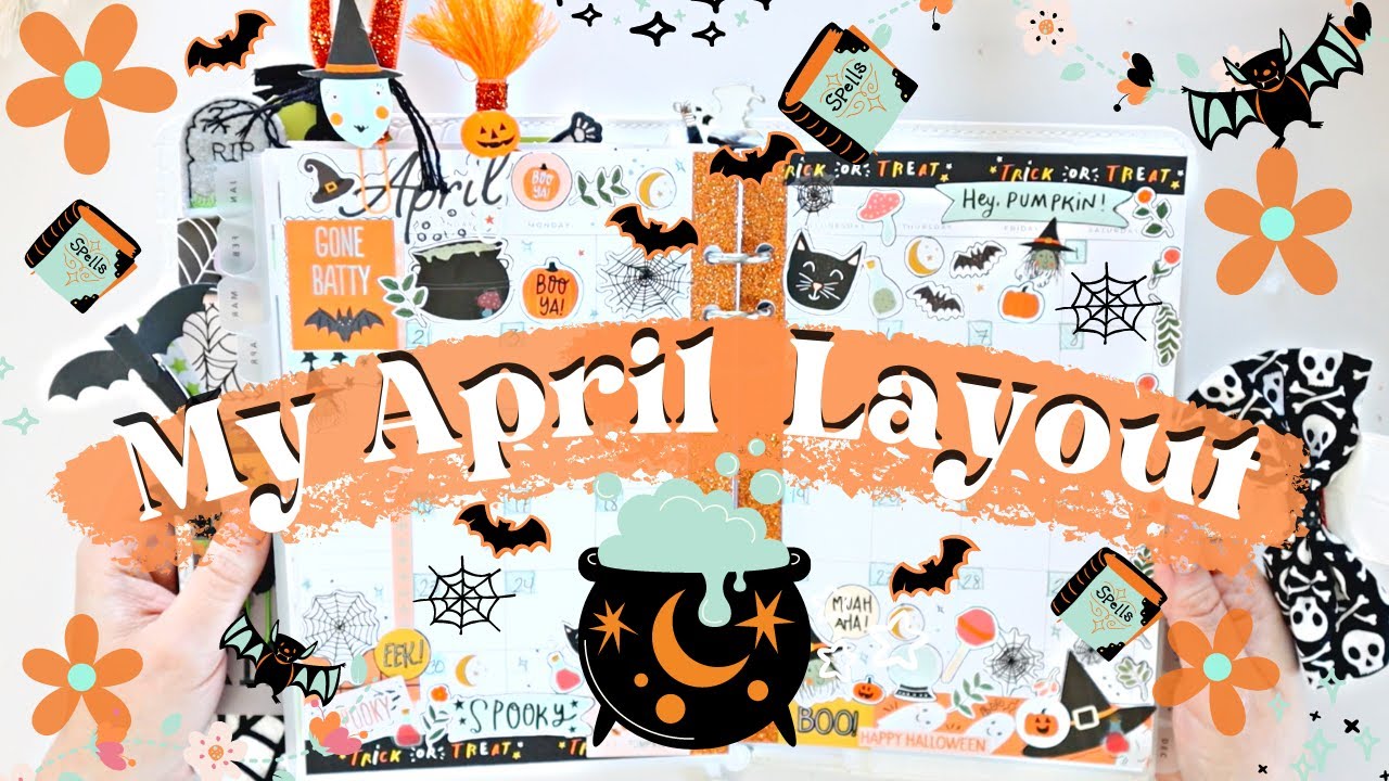 PLAN WITH ME | April 2023 Springoween Layout!