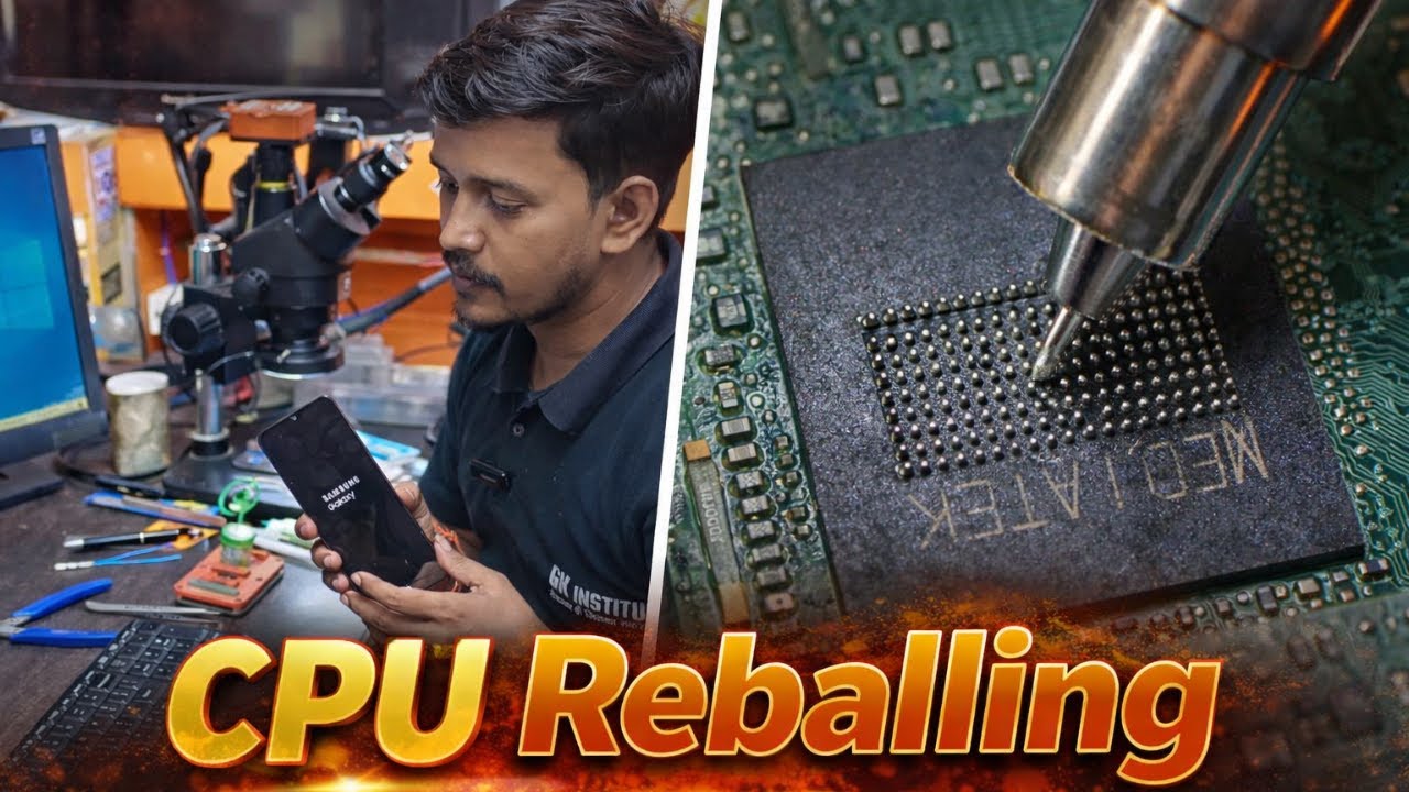CPU Reballing Full Process | Dead Mobile Repair Chip Level - YouTube