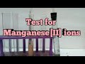 Test for Manganese ions