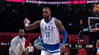 BONUS - LeBron ACTIN' A FOOL, Westbrook & Harden TOO HOT from deep @ 2016 NBA All-Star Game