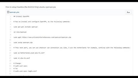 Install PIA on Linux Server no GUI