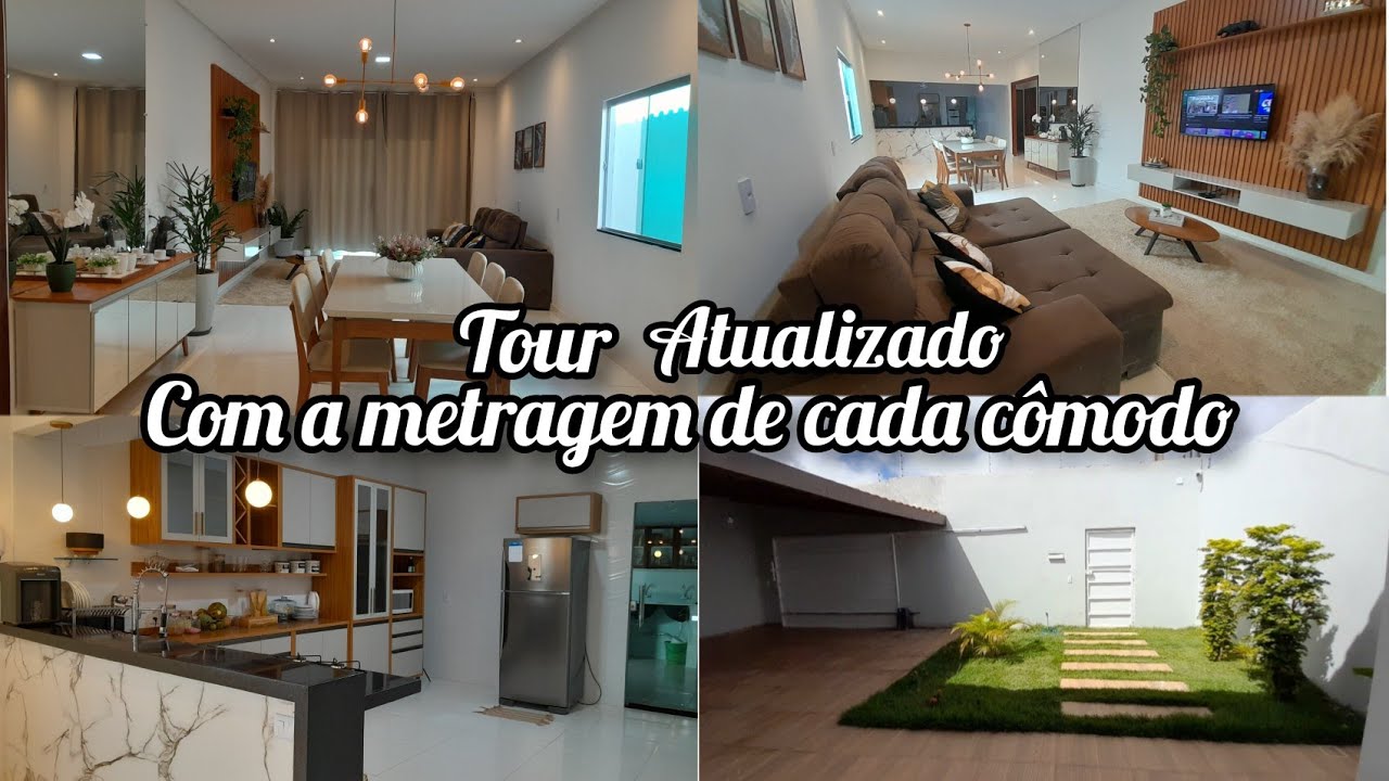 TOUR PELA A MINHA CASA ATUALIZADO //TIREI A METRAGEM DE CADA CÔMODO 🏠🙏 ...