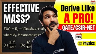 Effective Mass of Electron in an Energy Band | Solid State Physics | GATE &amp; CSIR NET