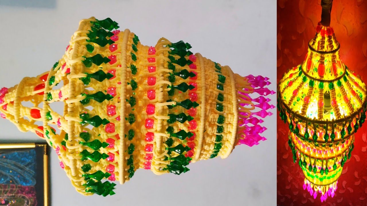 मायक्रम आकाश कंडील#Macrame big akash kandil# Macrame big jhumar step by step # Hindi tutorial