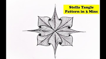 How to draw Stella Tangle Pattern | Step by Step | Zentangle | Designs | Patterns