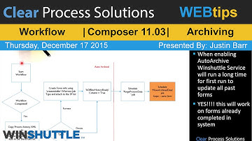 WINSHUTTLE Tutorials & WEBtips: Archiving in Winshuttle Workflow 10.9.1 Training