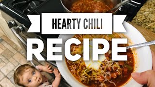 This chili recipe is one of our family favorites. we’ve made it a
least 3x in the last two weeks because, for one, it’s so yummy, and
two— easy to whip ...