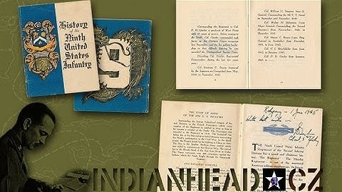 BOOKLET 9TH INFANTRY SIGNED BY COL  PHILIP D  GINDER IN ROKYCANY, 1 JUNE 1945