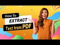 How to Extract Text From PDF for Free