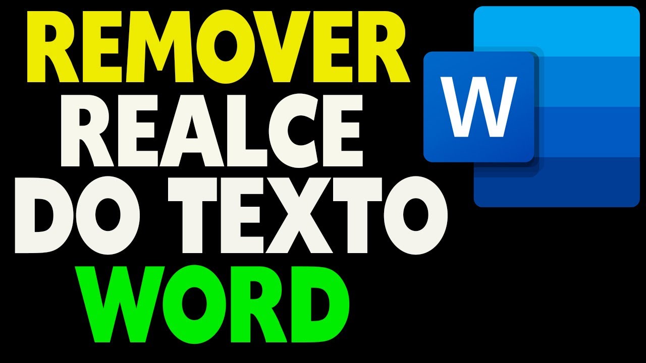 Como Remover Realce do Texto no WORD Fácil e Rápido - YouTube