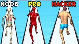 NOOB vs PRO vs HACKER in DNA Run 3D screenshot 5
