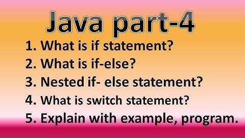 #java What is if -else & switch statement in Java Part- 4 #programming @Awadh_Technical_Course