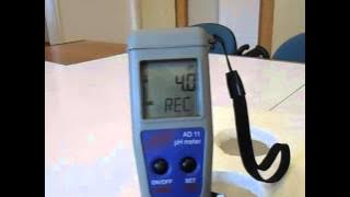Adwa AD11 two point pH calibration