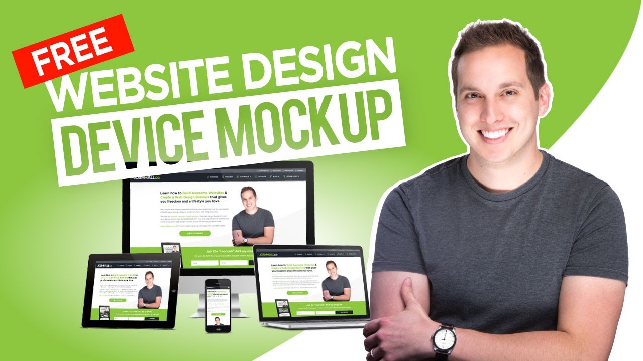 Download Free Website Design Device Mockups Psd Template Download Youtube