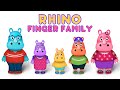 The Finger Family Rhino Family Nursery Rhyme | Rhino Finger Family Songs