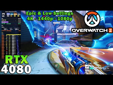 Overwatch 2 | RTX 4080 | Ryzen 7 5800X3D | 4K - 1440p - 1080p | Max & Low Settings