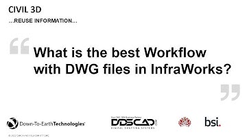 What is the best Workflow with DWG files in InfraWorks?