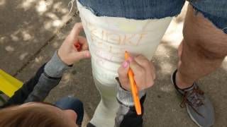 Kisses From Poland Pride Leg Cast