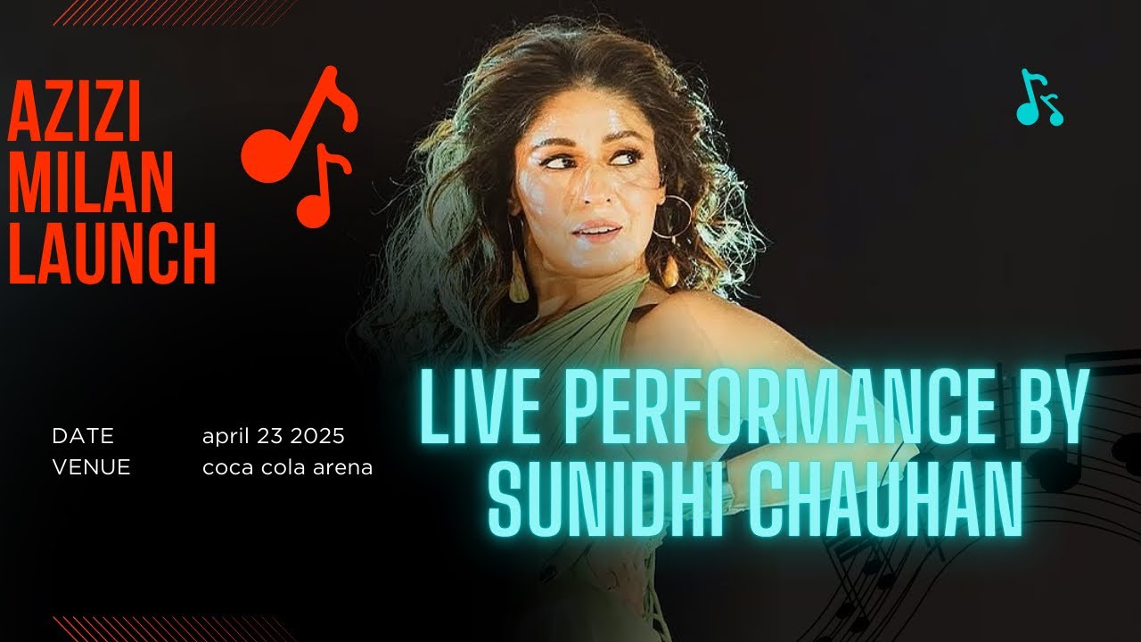 Sunidhi chauhan Awesome 😎Performance dubai | Azizi milan launch 2