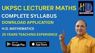 UKPSC lecturer maths//Uttarakhand lecturer mathematics 2025 new syllabus//complete syllabus of ukpsc