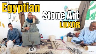 Luxor Alabaster Factory Tour ⚱️How Egyptian Stone Art is Made 🇪🇬 Egypt