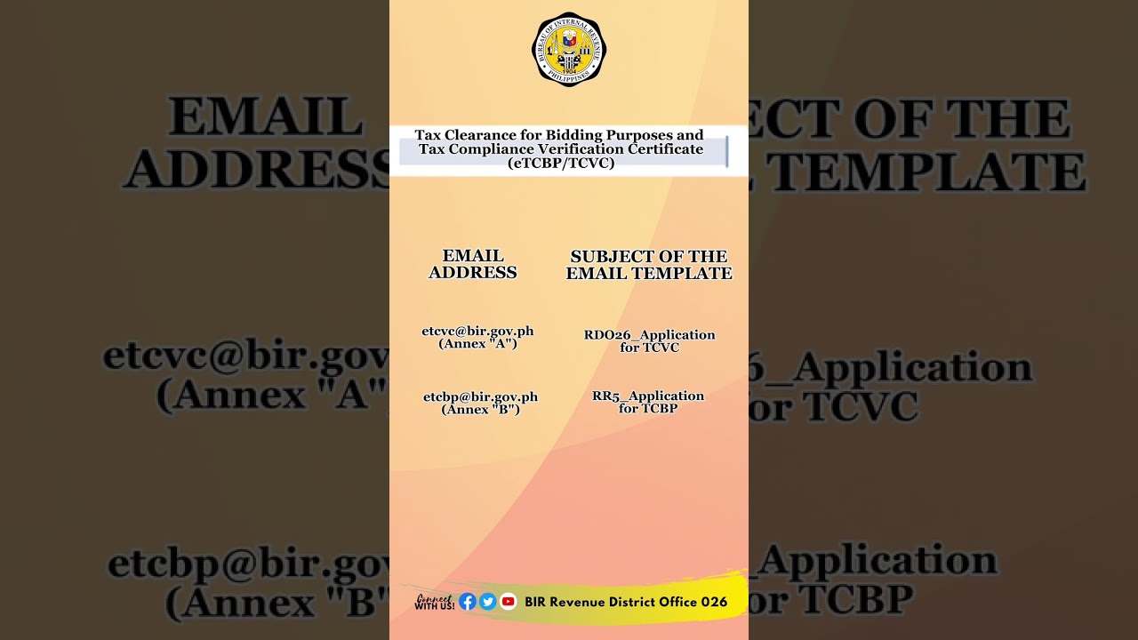 Online Application for Tax Clearance for Bidding Purpose and TCVC/ eTCBP | RMC 24-2021