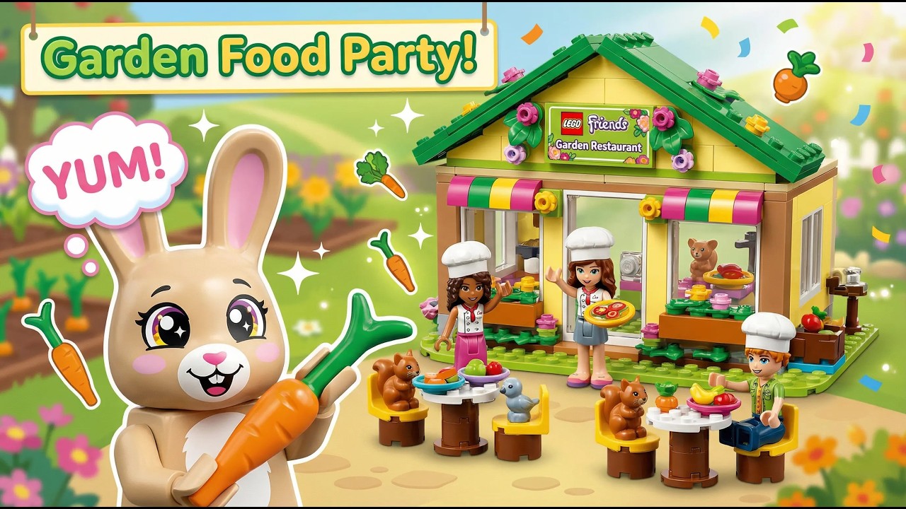 Yummy LEGO Garden Restaurant Fun! 🌽🐰 Food & Animal Adventures | Kids Fun Tube