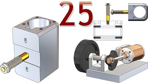 25-Project 42| Horizontal Wobbler Steam Kit | SolidWorks Tutorial: cylinder sub-assembly, screw mate