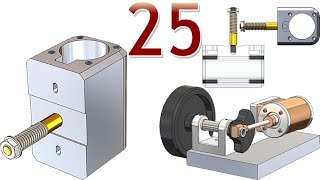 25-Project 42| Horizontal Wobbler Steam Kit | SolidWorks Tutorial: cylinder sub-assembly, screw mate