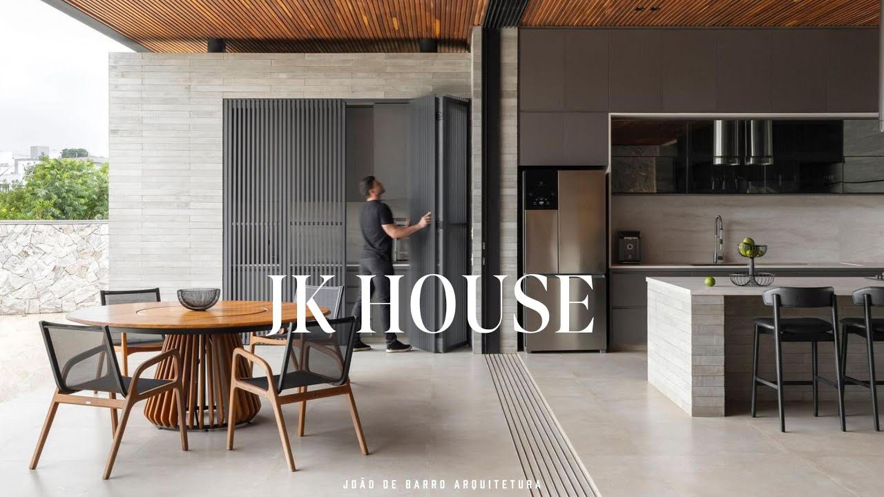 Современный дом в деревенском стиле с использованием натуральных материалов в Бразилии | JK House