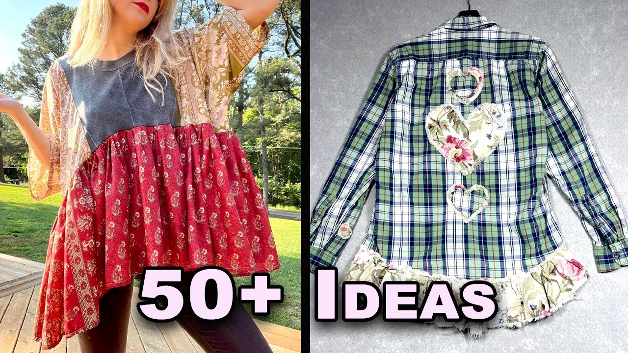 Более 50 потрясающих идей по переработке одежды, которые придадут старым вещам совершенно новый вид.