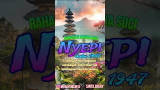 Selamat Hari Raya Nyepi Saka 1947 nyepi ucapan hariraya poster