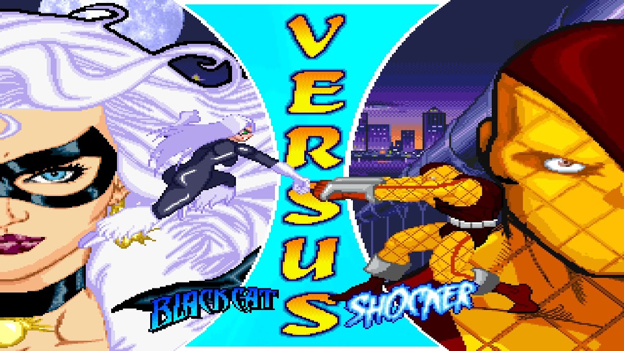 black-cat-vs-shocker-spider-man-game-mugen-youtube