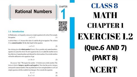 APS class 8 MATHS | Chapter 1 | RATIONAL NUMBERS  EXERCISE 1.2 QUE.6 AND 7 | PART8 @nksclasses