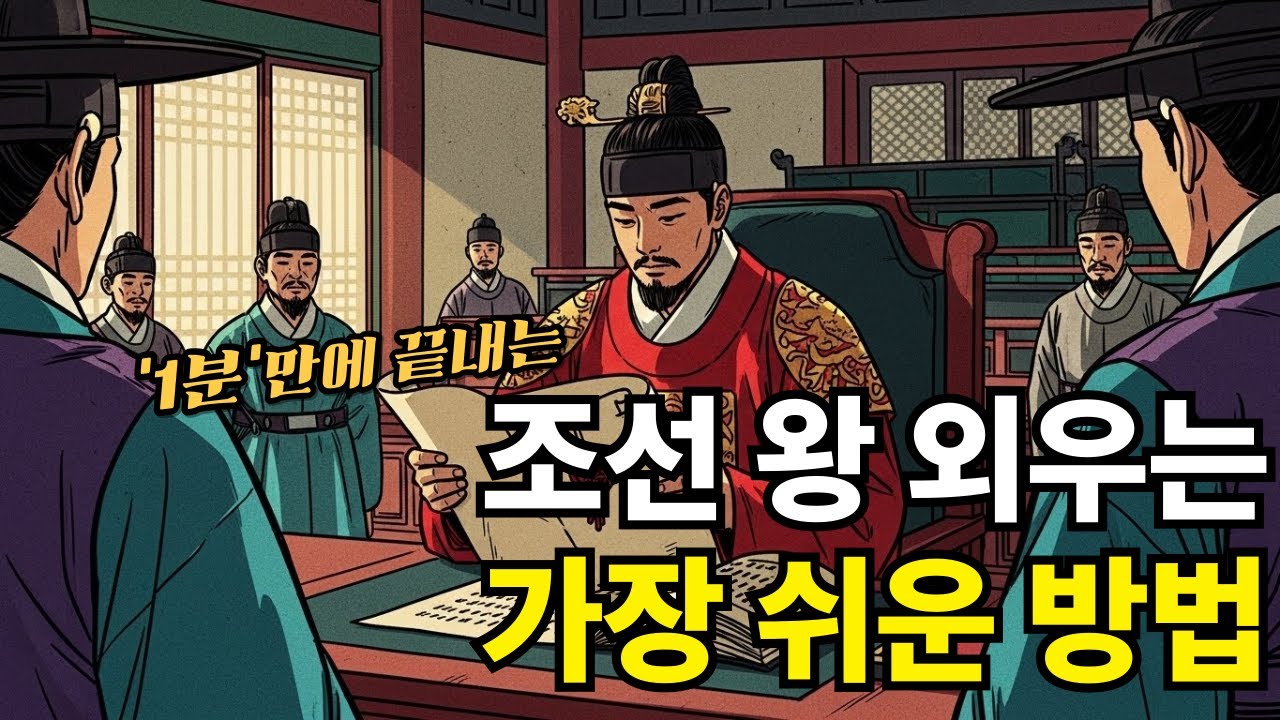 1분만에 끝내는 조선 왕 암기 - YouTube