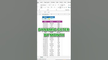 How to Filter Data by Month Automatically 🗓️ #exceltips #shorts