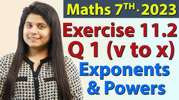 Q 1 (v, vi, vii, viii, ix, x), Ex 11.2 - Exponents and Powers - Chapter 11 - Maths Class 7th
