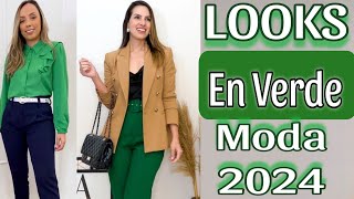 MODA 2024|LOS MEJORES LOOKS EN COLOR VERDE 💚COMBINACIONES ACTUALES Y CON ESTILO