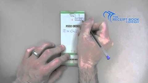 PF1 single part waiters pad, numbered 1 to 100