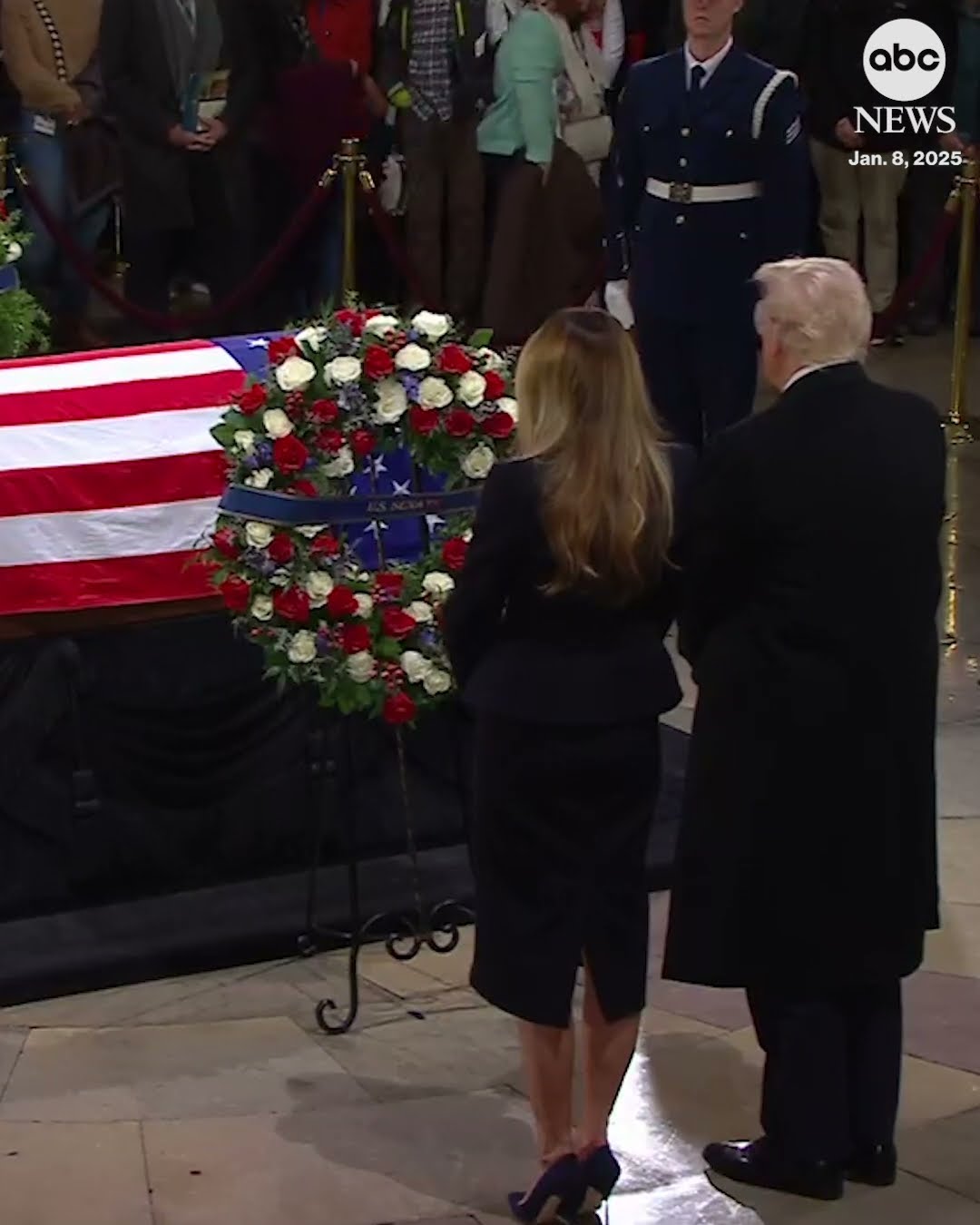 Trump pays his respects to Jimmy Carter at the Capitol