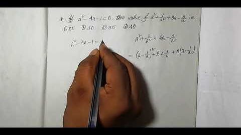 If a^2-4a-1=0,then value of a^2+1/a^2+3a-3/a is