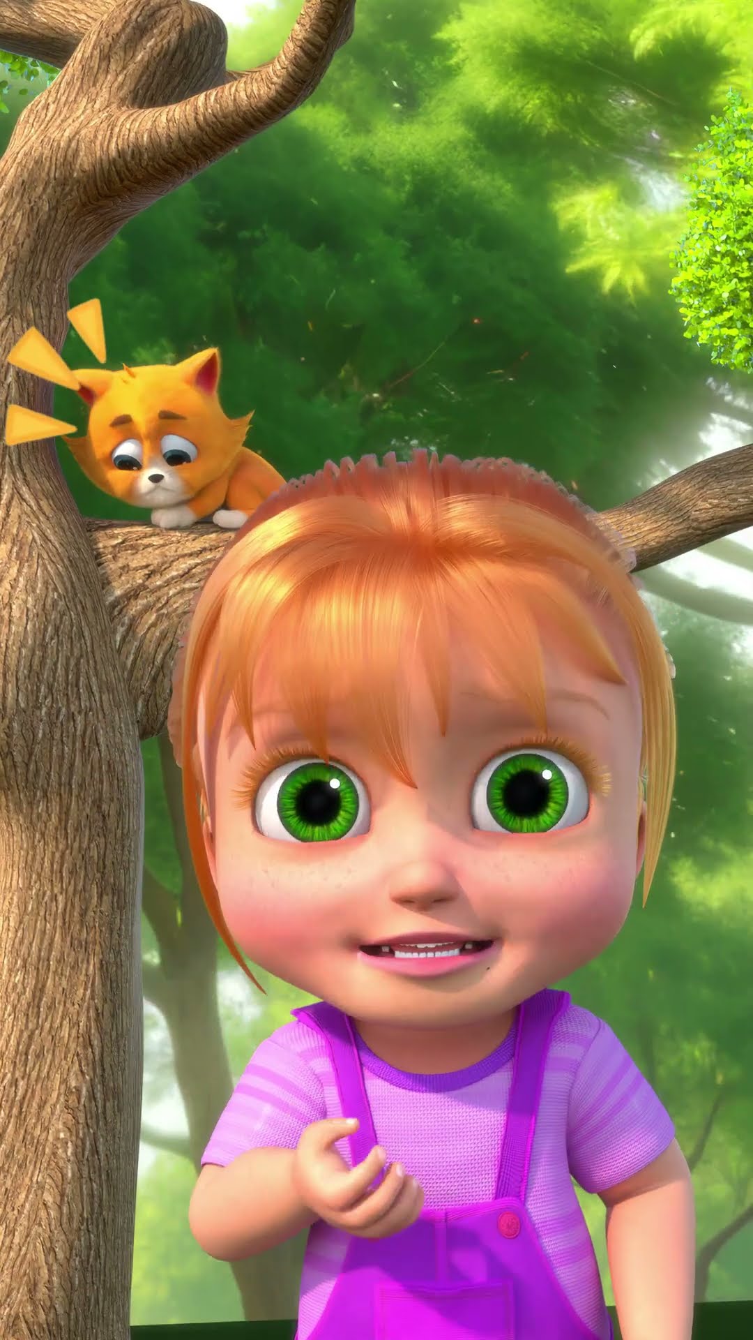 Meow on the Tree; Kitty’s Big Rescue - ABCs and 123s #shorts #billionsurprisetoys #pets #park